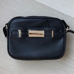 Ted Baker Black Crossbody Bag with Gold Accents